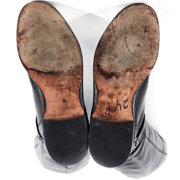 COACH 5 Silver Turnlock Christine Leather Riding Boots Tall Knee-High - Picture 9 of 9